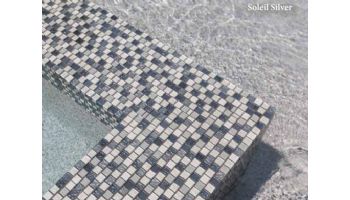 National Pool Tile Soleil 1x1 Glass Series Pool Tile |  Silver | ISIS1X1