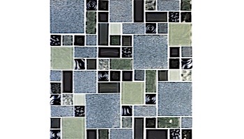 National Pool Tile Soleil Mosaic Glass Series Pool Tile | Silver | ISIS