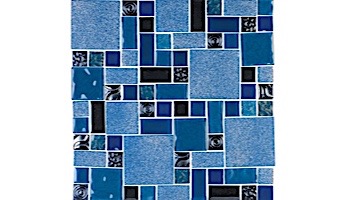 National Pool Tile Soleil Mosaic Glass Series Pool Tile | Silver | ISIS