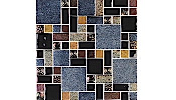 National Pool Tile Soleil Mosaic Glass Series Pool Tile | Gold | ANUBIS