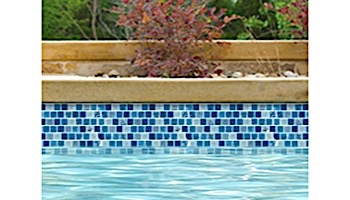 National Pool Tile Soleil 1x1 Glass Series Pool Tile | Blue | CLEO1X1