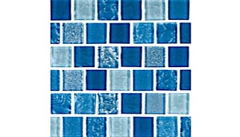 National Pool Tile Soleil 1x1 Glass Series Pool Tile | Blue | CLEO1X1