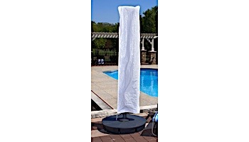 Santorini II Fiesta Cantilever Umbrella with Solar LED Lights | 10ft Square | Sunbrella Acrylic Stone | NU6255