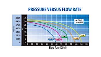 Waterway Center Discharge 48-Frame 2HP Above Ground 2-Speed Pool Pump 115V | 3' NEMA Cord | 3420610-1549
