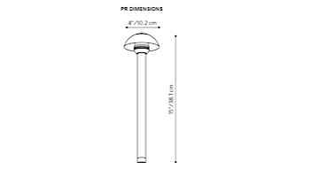 FX Luminaire PR 1 LED Path Light | Weathered Iron | 18" Riser | PR1LED18RWI KIT