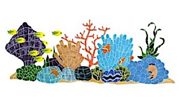 Artistry In Mosaics Ocean Reef Mosaic |  23" x 60" | OREMCOOL