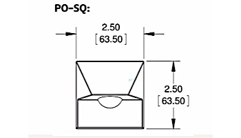 FX Luminaire PO 1LED Wall Light | Square | Bronze Metalic | PO-1LED-SQ-BZ