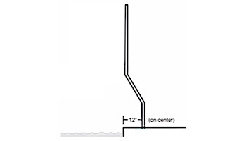 Inter-fab Basketball Game Support Legs | 12" Offset Post | On Deck Mount | Cooper Vein Powder Coated | SPS-B BALL D-C4