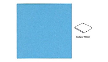 National Pool Tile 6x6 Solid Single Bullnose Tile | Glossy Light Blue | M6761C SBN