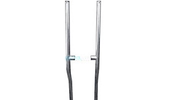 Inter-fab Basketball Game Support Legs | 12" Offset Post | In Deck Mount | Stainless Steel | SPS-B BALL G