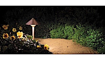 FX Luminaire QF 1 LED Path Light | Antique Tumbled | 12" Riser | QF1LED12RAT KIT