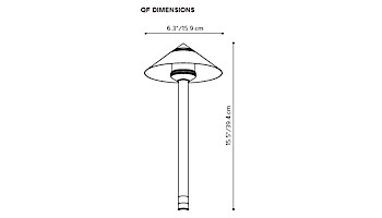 FX Luminaire QF 1 LED Path Light | Antique Tumbled | 12" Riser | QF1LED12RAT KIT