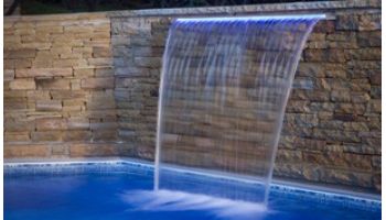 Brilliant Wonders 24" LED Waterfall Back Port | 6" Lip | 100 Ft. Cord | White | 25677-230-000