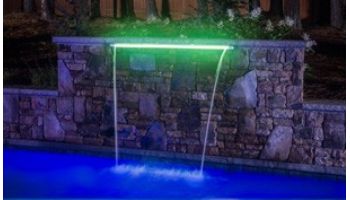 Brilliant Wonders 24" LED Waterfall Back Port | 6" Lip | 100 Ft. Cord | White | 25677-230-000