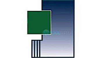 PoolTux 15-Year Royal Mesh Safety Cover | Rectangle 15' x 30' Green | 4' x 8' Left End Step | CSPTGME15302