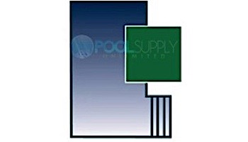 PoolTux 15-Year Royal Mesh Safety Cover | Rectangle 16' x 32' Green | 4' x 8' Right End Step | CSPTGME16323