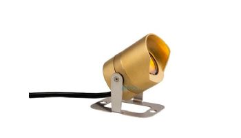 FX Luminaire LL 1 LED Under Water Light | Brass | Zone Dimming | 100' Cord | LLZD1LEDBS100