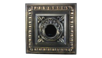 Black Oak Foundry Square Apollo Backplate with Oak Leaf Scupper | Antique Brass / Bronze Finish | S53-AB