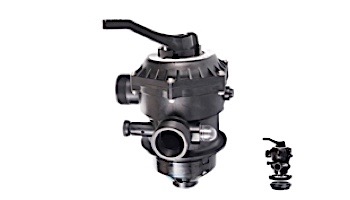 Custom Molded Products Top Mount Multi-Port Valve 1.5" FPT x 2" Buttress Clamp Black for Pentair Sand Filters 262506 | 27502-154-000