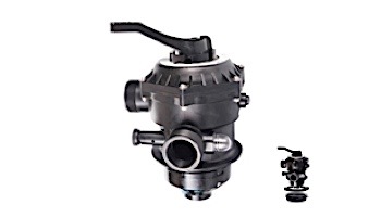 Custom Molded Products Top Mount Multi-Port Valve 1.5" FPT x 2" Buttress Black for Pentair Sand Filters 262504 | 27500-154-000