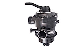 Custom Molded Products Top Mount Multi-Port Valve 1.5" FPT x 2" Buttress Thread Black for Pentair Sand Filters 262505 | 27501-154-000