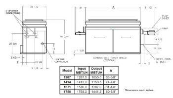 Raypak Raytherm P-1178 #49 Cold Run Commercial Swimming Pool Heater with Outdoor Top | Natural Gas 1,178,000 BTUH | 012392