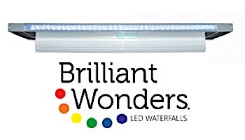 Brilliant Wonders 12" LED Waterfall Bottom Port | 6" Lip | 100 Ft. Cord | White | 25676-130-000