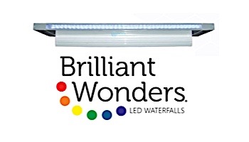 Brilliant Wonders 12" LED Waterfall Bottom Port | 6" Lip | 100 Ft. Cord | Dark Gray | 25676-137-000