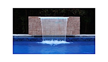 Brilliant Wonders 12" LED Waterfall Bottom Port | 6" Lip | 100 Ft. Cord | Dark Gray | 25676-137-000