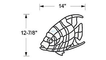 AquaStar Swim Designs Angel Fish Stencil Only | White | F1002-01