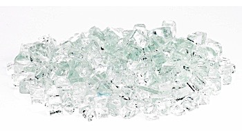 American Fireglass Half Inch Classic Collection | Clear Fire Glass | 10 Pound Jar | AFF-CLR12-J