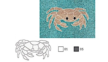 AquaStar Swim Designs Crab Stencil Only | Gray | F1003-05