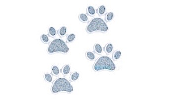 AquaStar Swim Designs Dog Paw Stencil Only | Set of 4 White | F1004-01