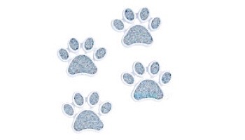 AquaStar Swim Designs Dog Paw Stencil Only | Set of 4 Gray | F1004-05