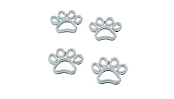 AquaStar Swim Designs Dog Paw Stencil Only | Set of 4 White | F1004-01