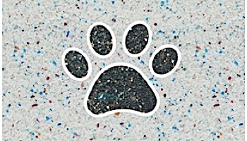 AquaStar Swim Designs Dog Paw Stencil Only | Set of 4 White | F1004-01