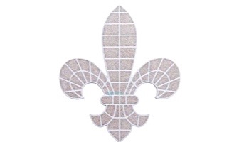 AquaStar Swim Designs Fleur de Lis Stencil Only | White | F1005-01