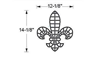 AquaStar Swim Designs Fleur de Lis Stencil Only | White | F1005-01