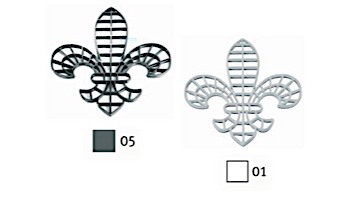 AquaStar Swim Designs Fleur de Lis Stencil Only | White | F1005-01