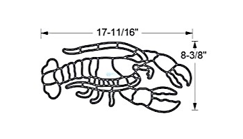 AquaStar Swim Designs Lobster Stencil Only | White | F1006-01