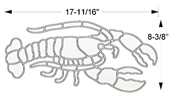 AquaStar Swim Designs Lobster Stencil Only | Gray | F1006-05