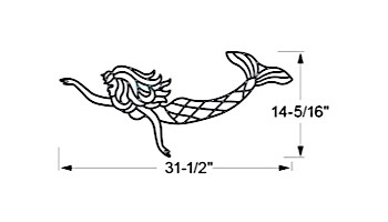 AquaStar Swim Designs Mermaid Stencil Only | White | F1007-01