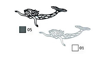 AquaStar Swim Designs Mermaid Stencil Only | White | F1007-01