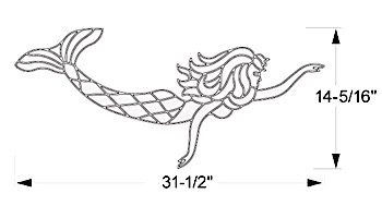 AquaStar Swim Designs Mermaid Stencil Only | Gray | F1007-05