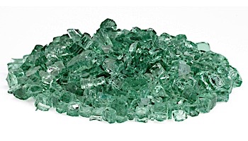 American Fireglass Half Inch Classic Collection | Evergreen Fire Glass | 10 Pound Jar | AFF-EVGR12-J