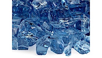 American Fireglass Half Inch Classic Collection | Pacific Blue Fire Glass | 10 Pound Jar | AFF-PABL12-J