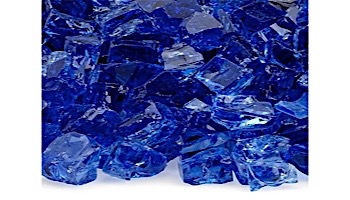 American Fireglass Half Inch Premium Collection | Cobalt Reflective Fire Glass | 10 Pound Jar | AFF-COBLRF12-J