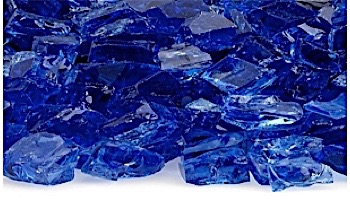 American Fireglass Half Inch Premium Collection | Cobalt Reflective Fire Glass | 10 Pound Jar | AFF-COBLRF12-J