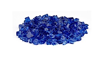 American Fireglass Half Inch Premium Collection | Cobalt Reflective Fire Glass | 10 Pound Jar | AFF-COBLRF12-J