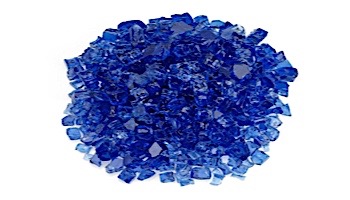 American Fireglass Half Inch Premium Collection | Cobalt Reflective Fire Glass | 10 Pound Jar | AFF-COBLRF12-J